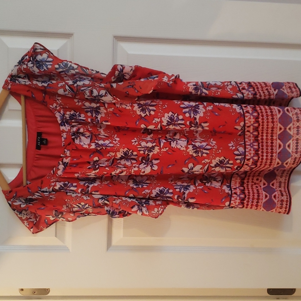 Floral Flutter Sleeve Top